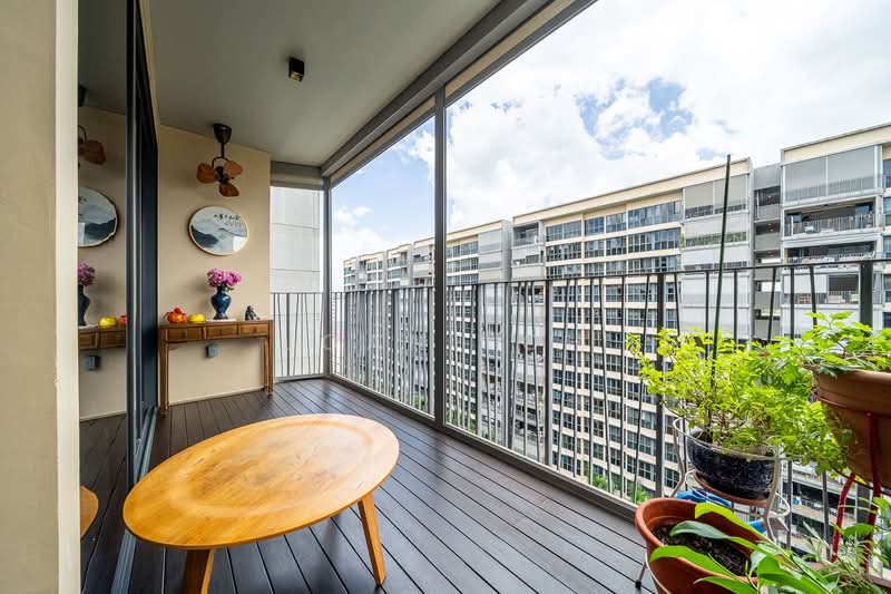Hundred Palms Residences, 262 Yio Chu Kang Road, 4 Bedrooms, 1,270 sqft, Executive Condominium For Sale, by Joan Loh, 500101554 - Balcony - PropertyGuru.com.sg