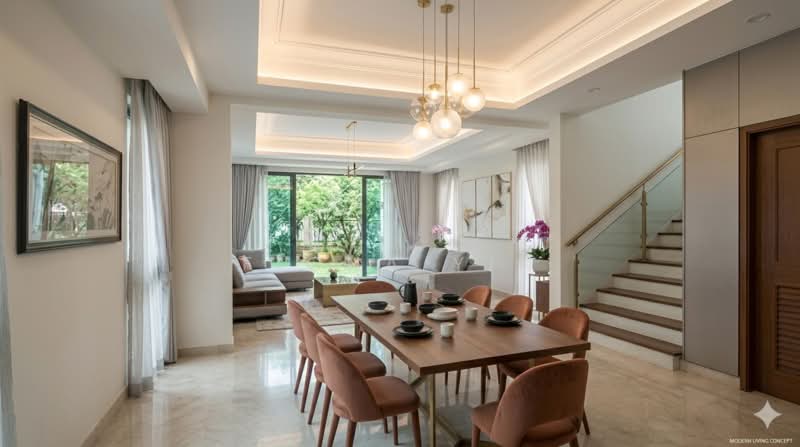 ⭐️Attractive Price⭐️1km RGPS⭐️Flat Land⭐️Fiona Yin 8218☎️5108, Watten Drive, Watten Rise, Watten Heights, Watten Estate Road, Watten Park, 6 Bedrooms, 7,500 sqft, Detached House For Sale, by Fiona Yin, 500101610 - Dining Room-After - PropertyGuru.com.sg