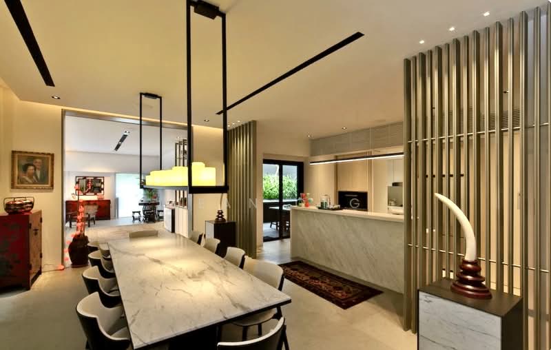 ❤️❤️SUBDIVISIBLE GCB. MODERN INTERIOR. EXPANSIVE LANDSCAPE. ☎️ JEAN 93571119, , 3 Bedrooms, 5,000 sqft, Good Class Bungalow For Sale, by Jean Ong, 500101990 - Dining Room - PropertyGuru.com.sg