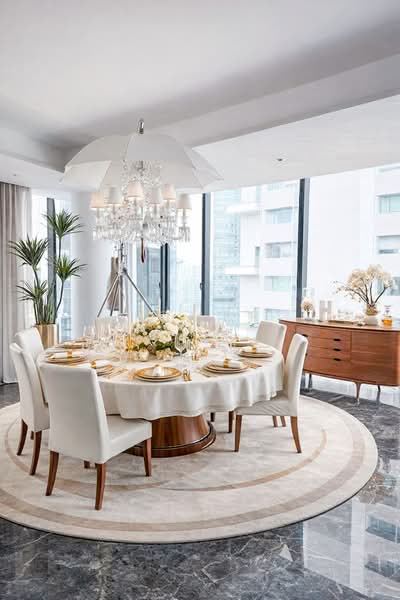 Breathtaking panoramic views /Freehold/ 4-Bed Condo, , 4 Bedrooms, 4,478 sqft, Condominium For Sale, by Homer Lau, 500102097 - Dining Room - PropertyGuru.com.sg