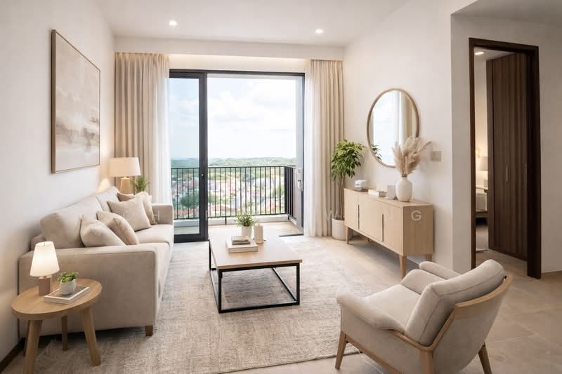 Lentor Modern, 5 Lentor Central, 3 Bedrooms, 990 sqft, Condominium For Rent, by Charles Wong, 500102151 - Living Room - PropertyGuru.com.sg