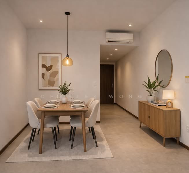 Lentor Modern, 5 Lentor Central, 3 Bedrooms, 990 sqft, Condominium For Rent, by Charles Wong, 500102151 - Dining Room - PropertyGuru.com.sg