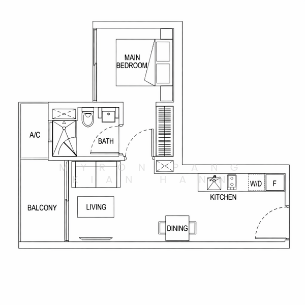 Neem Tree, 30 Jalan Kemaman, 1 Bedroom, 452 sqft, Apartment For Rent, by Myron Pang Kian Hann, 500102238 - PropertyGuru.com.sg