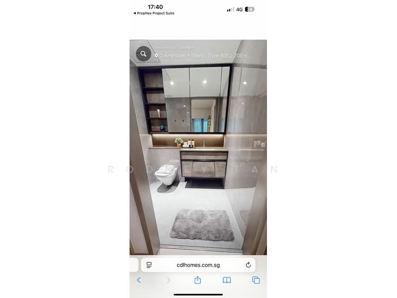 The Myst, 802 Upper Bukit Timah Road, 2 Bedrooms, 678 sqft, Condominium For Sale, by Rodney Tan, 500103118 - Bathroom - PropertyGuru.com.sg