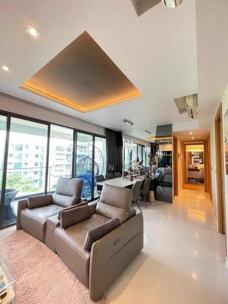 Hedges Park Condominium, 71 Flora Drive, 3 Bedrooms, 1,001 sqft, Condominium For Sale, by Caden Wan, 500103420 - Living Room - PropertyGuru.com.sg