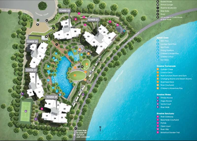 RiverTrees Residences, 21 Fernvale Close, 2 Bedrooms, 700 sqft, Condominium For Sale, by Joy Yim, 500103623 - Site Plan - PropertyGuru.com.sg