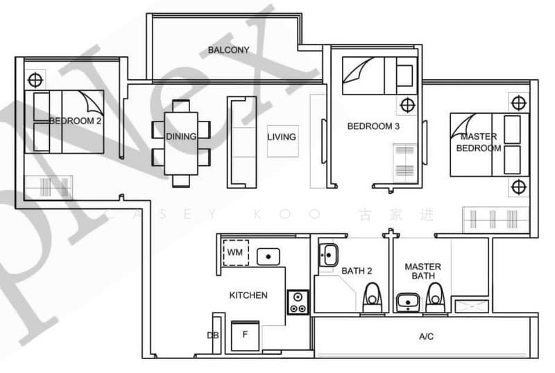 La Fiesta, 58 Sengkang Square, Hougang / Punggol / Sengkang, 3 Bedrooms, 840 sqft, Condominium For Sale, by Casey Koo 古家进, 500103841 - PropertyGuru.com.sg