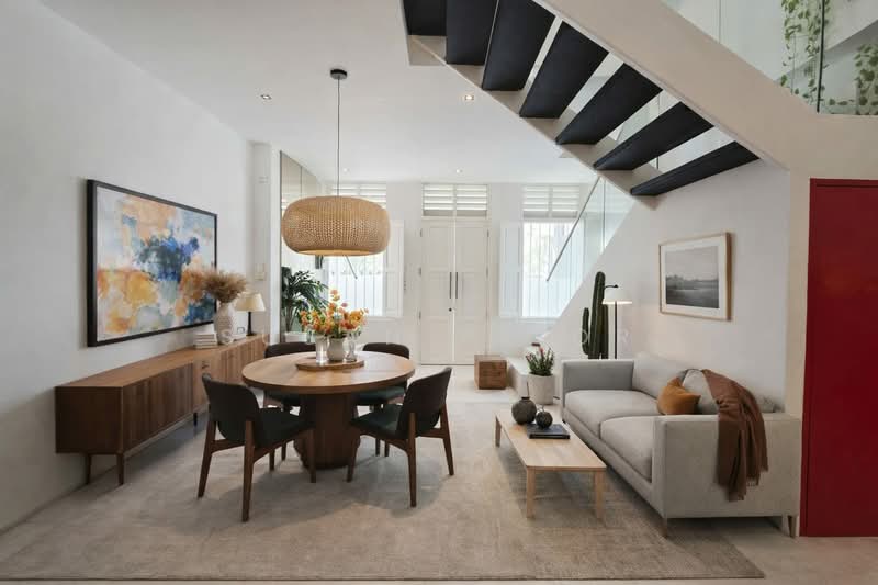 Joo Chiat Architectural Gem, , 2 Bedrooms, 2,050 sqft, Conservation House For Sale, by Susan Prior, 500103976 - Living Room - PropertyGuru.com.sg