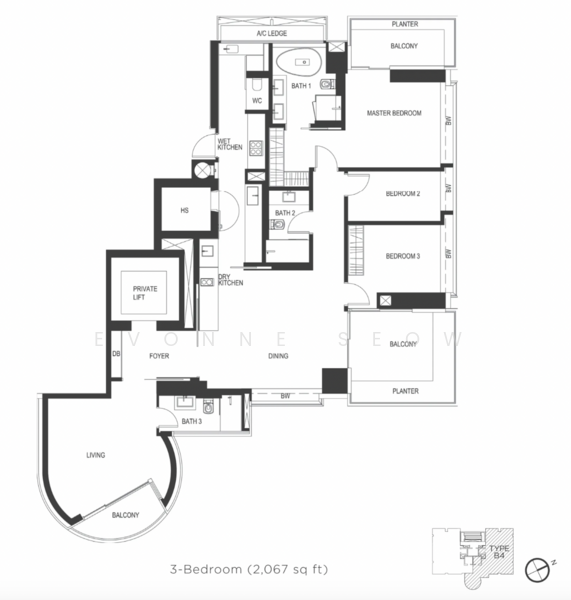 Skyline @ Orchard Boulevard, 23 Angullia Park, 3 Bedrooms, 2,067 sqft, Condominium For Sale, by Evonne Seow, 500103981 - PropertyGuru.com.sg