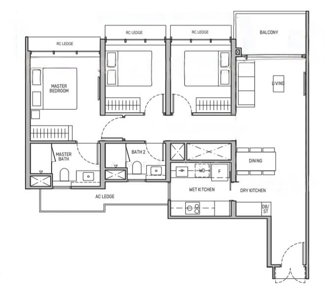 Tembusu Grand, 94 Jalan Tembusu, 3 Bedrooms, 990 sqft, Condominium For Sale, by James Yeo, 500104575 - PropertyGuru.com.sg