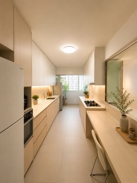 525A Costa Ris, 525A Pasir Ris Street 51, 4 Bedrooms, 1,216 sqft, HDB Flat For Sale, by Charles Goy, 500104631 - Kitchen (Virtually Staged) - PropertyGuru.com.sg