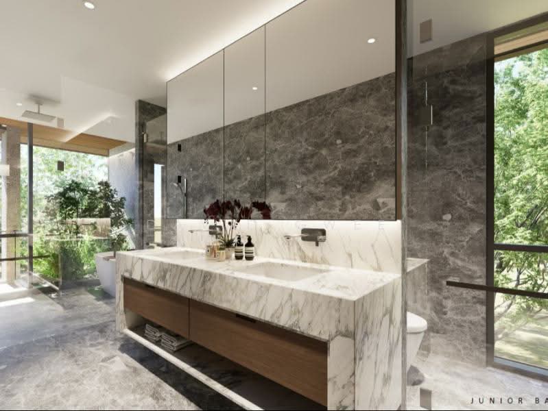 ⭐️ 5 Storey Detached Park 10 Car 6 Ensuite & Gym & Entertainment Call Davidgwee 81394988 Now!, 1Km MGS 1Km KAP Mrt, 6 Bedrooms, 9,373 sqft, Detached House For Sale, by David Gwee 魏有利(大胃）, 500104658 - Bathroom - PropertyGuru.com.sg