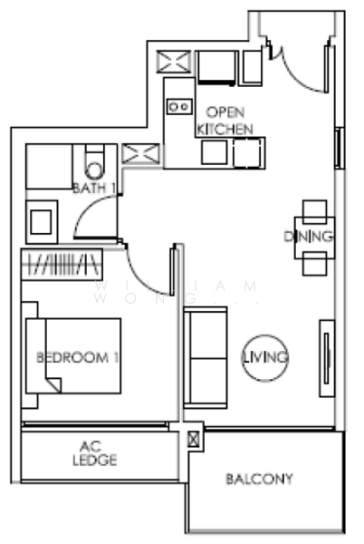 Bedok Residences, 26 Bedok North Drive, 1 Bedroom, 570 sqft, Condominium For Rent, by William Wong (黃杰胜), 500104717 - PropertyGuru.com.sg