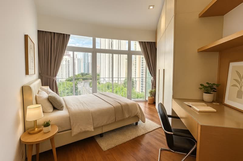 Cheapest under $1,500psf, Largest D10 Freehold Unit (more than 1800sqft) 6min to MRT, , 2 Bedrooms, 1,862 sqft, Condominium For Sale, by Gabriel Tan, 500104915 - Common Bedroom (Artist Impression) - PropertyGuru.com.sg