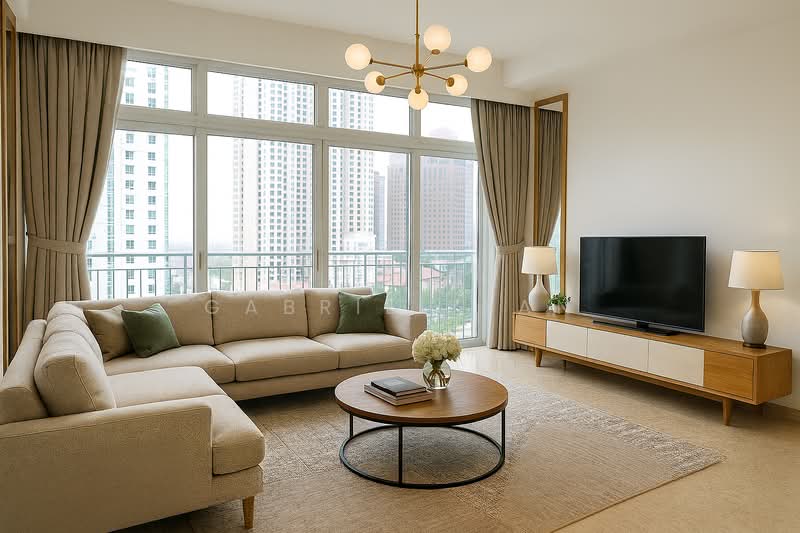 Cheapest under $1,500psf, Largest D10 Freehold Unit (more than 1800sqft) 6min to MRT, , 2 Bedrooms, 1,862 sqft, Condominium For Sale, by Gabriel Tan, 500104915 - Living Room (Artist Impression) - PropertyGuru.com.sg