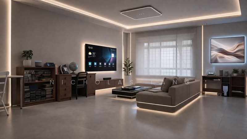 116A Rivervale Drive, 116A Rivervale Drive, 3 Bedrooms, 1,238 sqft, HDB Flat For Sale, by Nicholas Tang, 500105034 - Living Room (illustration only) - PropertyGuru.com.sg