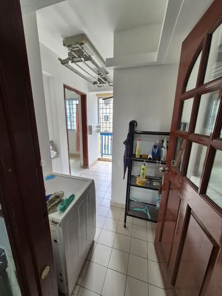Melville Park, 28 Simei Street 1, 3 Bedrooms, 1,399 sqft, Apartment For Rent, by Desiree Ang, 500106364 - Backyard with Laundry System  - PropertyGuru.com.sg