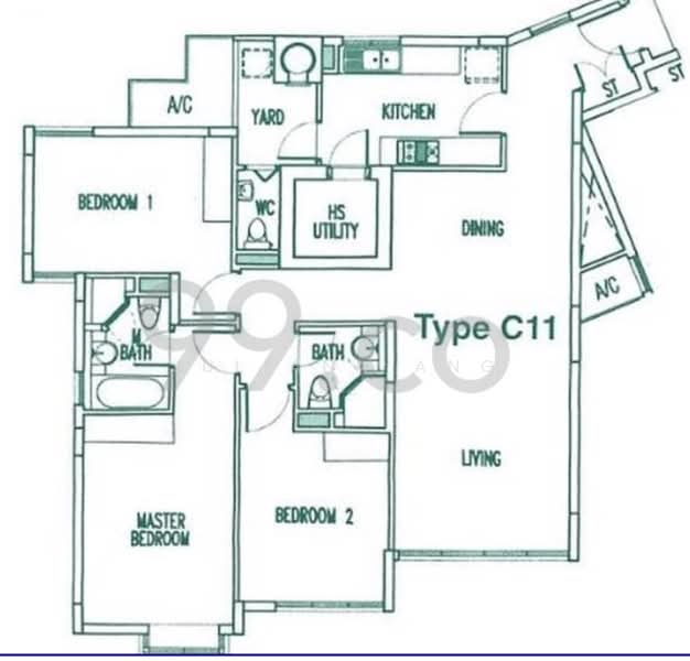 The Waterina, 51 Lorong 40 Geylang, 3 Bedrooms, 1,378 sqft, Condominium For Rent, by Juliana Ang, 500106730 - PropertyGuru.com.sg