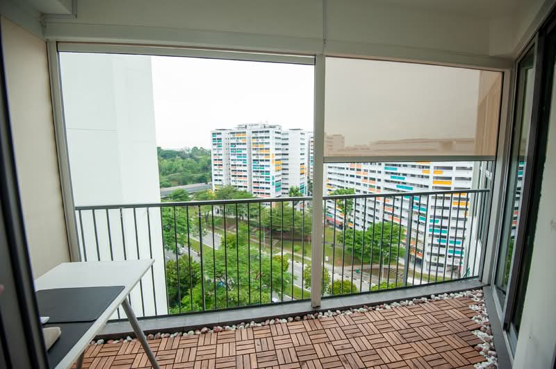 Eight Courtyards, 18B Canberra Drive, 3 Bedrooms, 958 sqft, Condominium For Sale, by Zane Soo 苏昱能, 500106735 - Balcony - PropertyGuru.com.sg