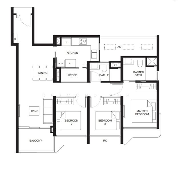 Tengah Garden Residences, Tengah Garden Avenue, 3 Bedrooms, 904 sqft, Condominium For Sale, by Desmond Goh, 500107019 - PropertyGuru.com.sg