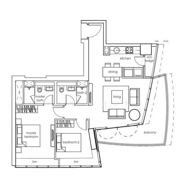 One Shenton, 1 Shenton Way, 2 Bedrooms, 1,108 sqft, Condominium For Sale, by Evan Chung, 500107196 - PropertyGuru.com.sg