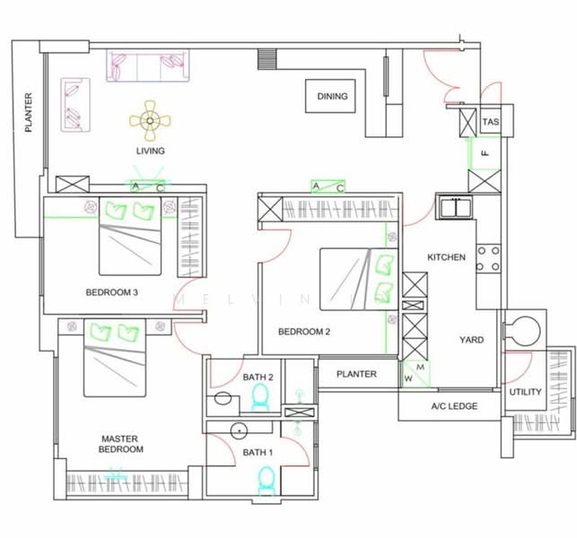 The Richmond, 7 Saint Michael's Road, 3 Bedrooms, 1,249 sqft, Condominium For Sale, by Melvin Lo, 500107305 - PropertyGuru.com.sg