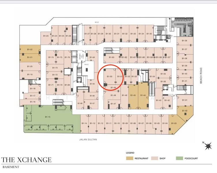 City Gate, 371 Beach Road, 592 sqft, Mall Shop For Rent, by Christine Huang, 500107356 - Basement - CommercialGuru.com.sg