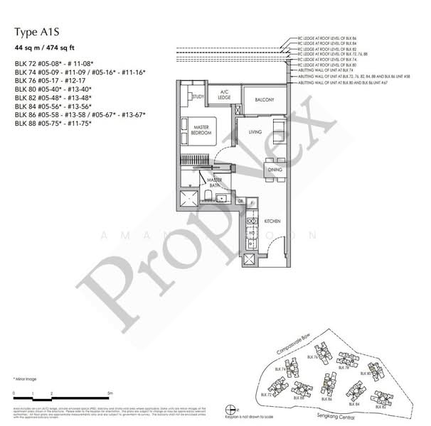 Sengkang Grand Residences, 82 Compassvale Bow, 1 Bedroom, 474 sqft, Condominium For Sale, by Amanda Woon, 500107383 - PropertyGuru.com.sg