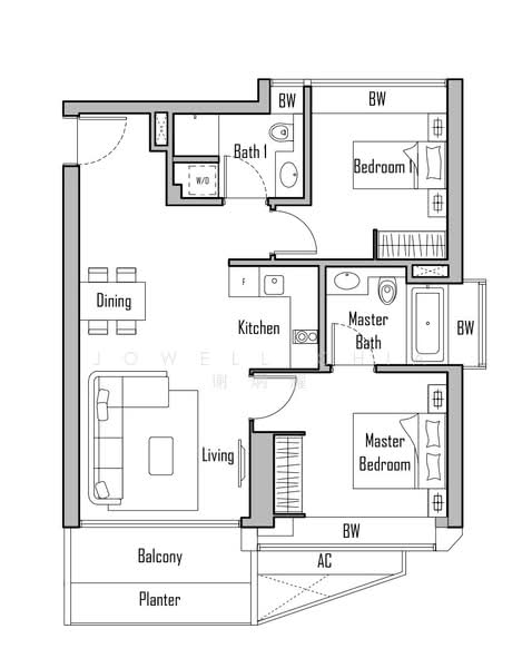 V on Shenton, 5 Shenton Way, 2 Bedrooms, 958 sqft, Condominium For Rent, by Jowell Chia 谢炳耀, 500107409 - PropertyGuru.com.sg
