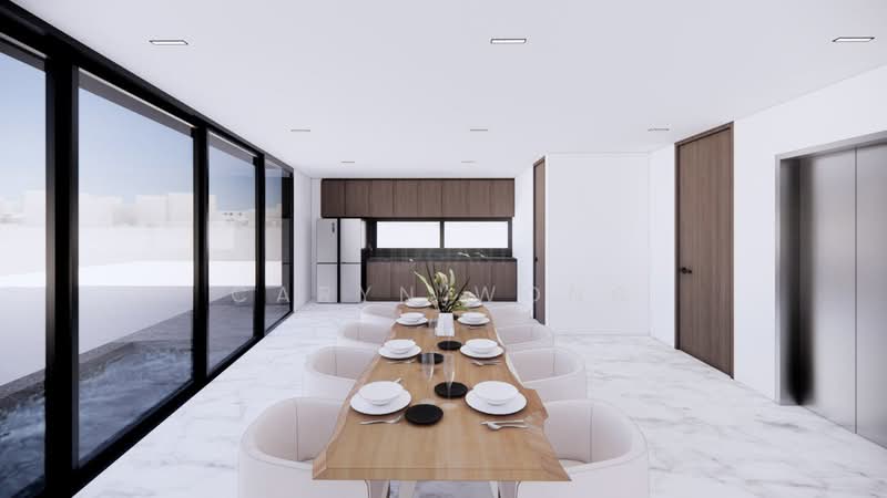 ❤️GIANT⚡️Build Up Less Than $1k psf! Brand New Corner Terrace at Kovan Road w Pool & Jacuzzi, Kovan Road, 7 Bedrooms, 8,800 sqft, Corner Terrace For Sale, by Caryn Wong, 500107415 - Dining Room - PropertyGuru.com.sg