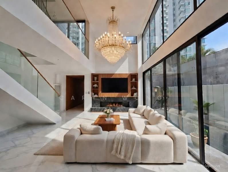 ❤️GIANT⚡️Build Up Less Than $1k psf! Brand New Corner Terrace at Kovan Road, Kovan Road, 7 Bedrooms, 8,800 sqft, Corner Terrace For Sale, by Caryn Wong, 500107415 - Living Room - PropertyGuru.com.sg