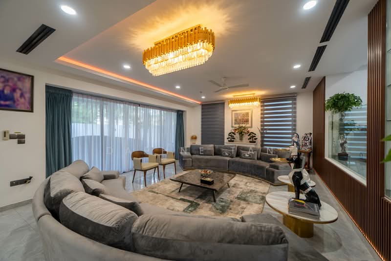 ⭐ $1 MIL UNDER VALUATION, Cheapest & Newest Freehold 3 Storey+Attic Bungalow, >5000 sqft Land D28, Seletar / Yio Chu Kang, 7 Bedrooms, 14,000 sqft, Detached House For Sale, by Daphne Tan, 500107439 - Living Room - PropertyGuru.com.sg