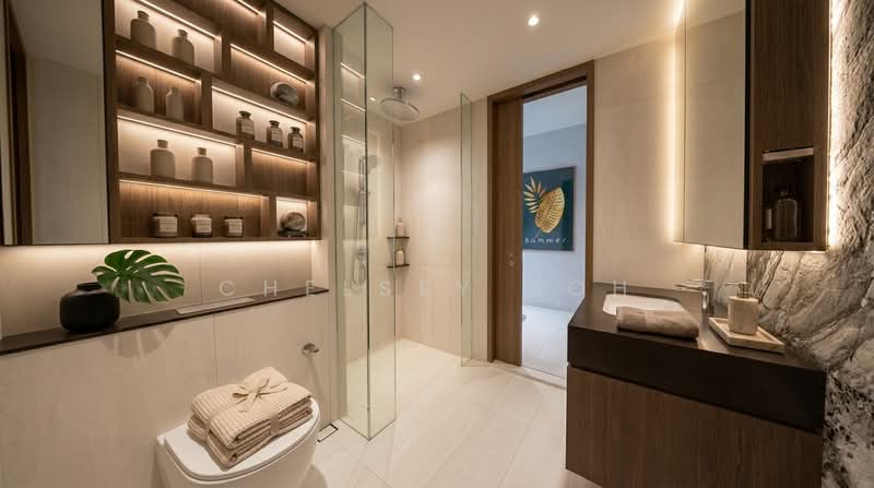 CHEAPEST BRAND NEW 2-BED 2-BATH, SHELTERED TO MRT IN YIO CHU KANG/ANG MO KIO REGION! 1KM TO CHIJ!, , 2 Bedrooms, 678 sqft, Condominium For Sale, by Chelsey Soh, 500107657 - Bathroom - PropertyGuru.com.sg