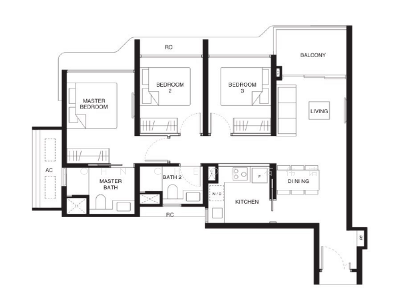 Tengah Garden Residences, Tengah Garden Avenue, 3 Bedrooms, 818 sqft, Condominium For Sale, by John Cheok 石伟诘, 500107849 - PropertyGuru.com.sg