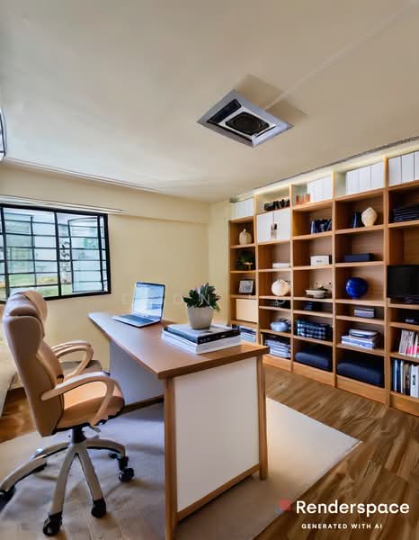 44 Bedok South Road, 44 Bedok South Road, 3 Bedrooms, 904 sqft, HDB Flat For Sale, by Evon Ng, 500108094 - Virtually Staged Study Room - PropertyGuru.com.sg