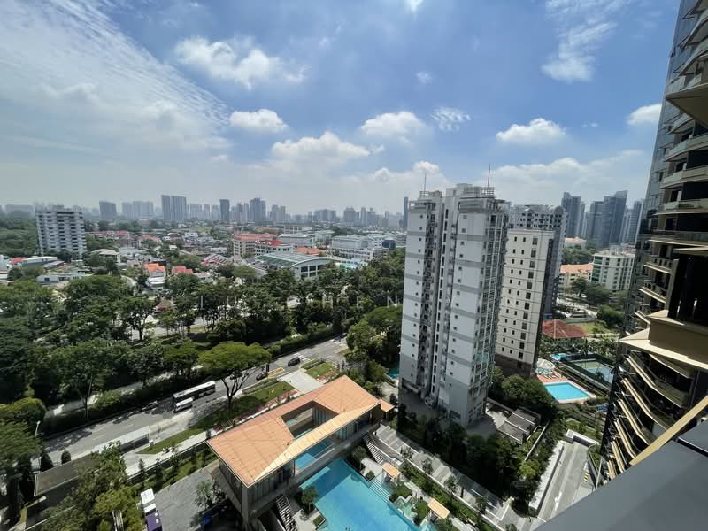 Perfect Ten, 323 Bukit Timah Road, 3 Bedrooms, 1,227 sqft, Condominium For Rent, by LIU Chen Yin, 500108156 - Unblocked View from Balcony  - PropertyGuru.com.sg