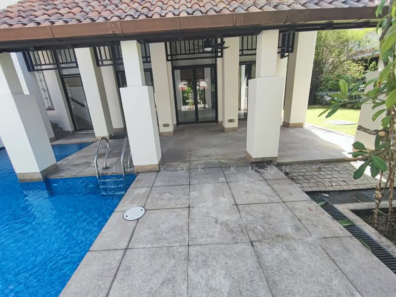 Tanglin Good Class Bungalow . Orchard . Rochalie . Chatsworth, , 5 Bedrooms, 6,000 sqft, Good Class Bungalow For Rent, by Yip Kok Kuin, 500108372 - Exterior - covered poolside - PropertyGuru.com.sg