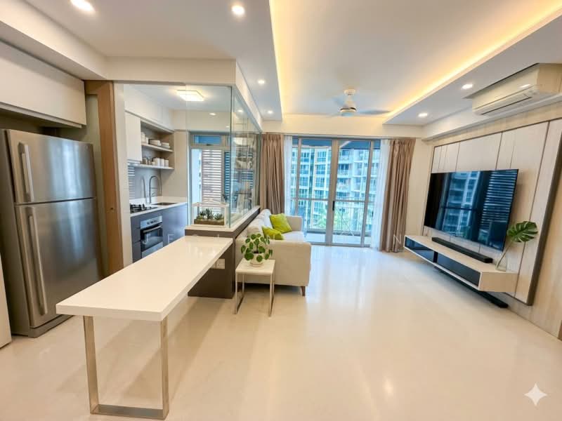 Q Bay Residences, 1 Tampines Street 86, 3 Bedrooms, 1,119 sqft, Condominium For Sale, by Jeslynn Tan, 500108687 - Living Room - PropertyGuru.com.sg