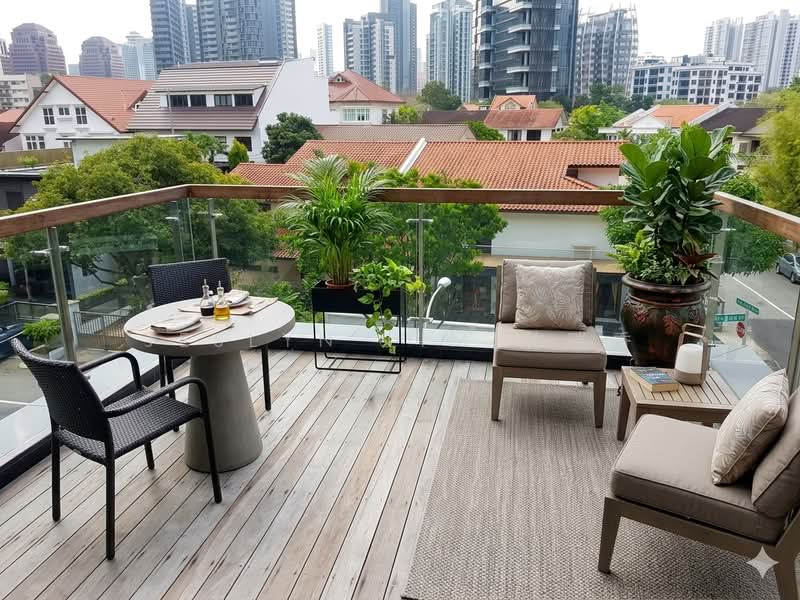 Jalan Tupai One Tree hills Orchard Tanglin Estate, Orchard | One Tree Hills | Jalan Tupai, 6 Bedrooms, 4,859 sqft, Semi-Detached House For Rent, by Jeslyn Lim 林瑞香, 500108696 - Balcony - PropertyGuru.com.sg