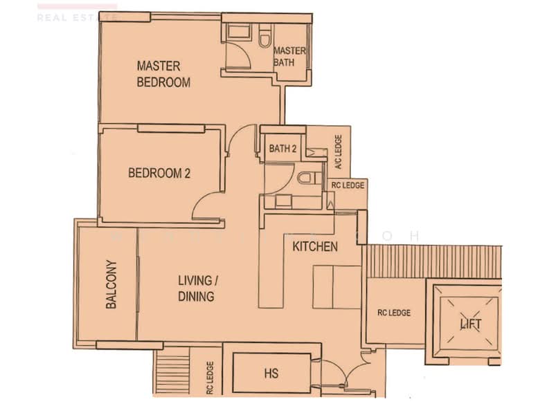 The Shore Residences, 81 Amber Road, 2 Bedrooms, 872 sqft, Condominium For Sale, by Wendeline Goh, 500108832 - PropertyGuru.com.sg