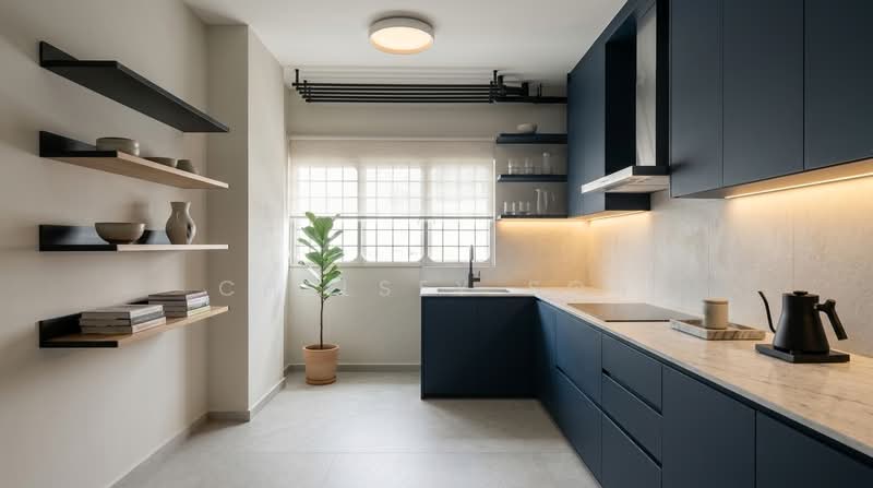 CHEAPEST TOP FLOOR 4-ROOM WITH PRIVATE RECESS IN TAMPINES, <750M TO SIMEI MRT. 10 MINS TO AIRPORT !, , 3 Bedrooms, 1,174 sqft, HDB Flat For Sale, by Chelsey Soh, 500108883 - Kitchen - PropertyGuru.com.sg