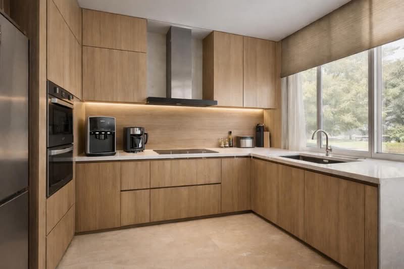 Cabana, 149 Sunrise Terrace, 4 Bedrooms, 3,038 sqft, Cluster House For Sale, by Leslie Lim, 500109067 - Kitchen - PropertyGuru.com.sg