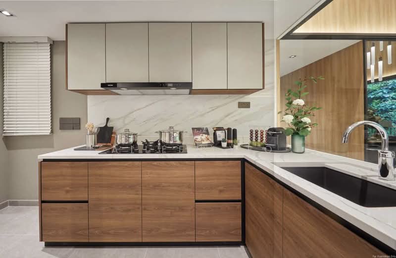 Blossoms By The Park, 9 Slim Barracks Rise, 3 Bedrooms, 1,044 sqft, Condominium For Sale, by Aileen Yeo, 500109740 - Kitchen - PropertyGuru.com.sg