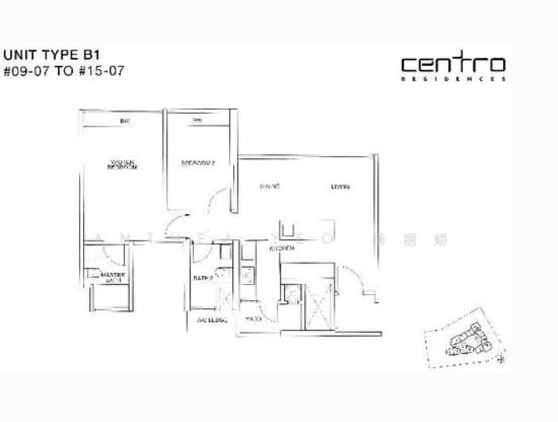 Centro Residences, 59 Ang Mo Kio Avenue 8, 2 Bedrooms, 818 sqft, Condominium For Sale, by Anthea Yeo 杨丽娇, 500109779 - PropertyGuru.com.sg