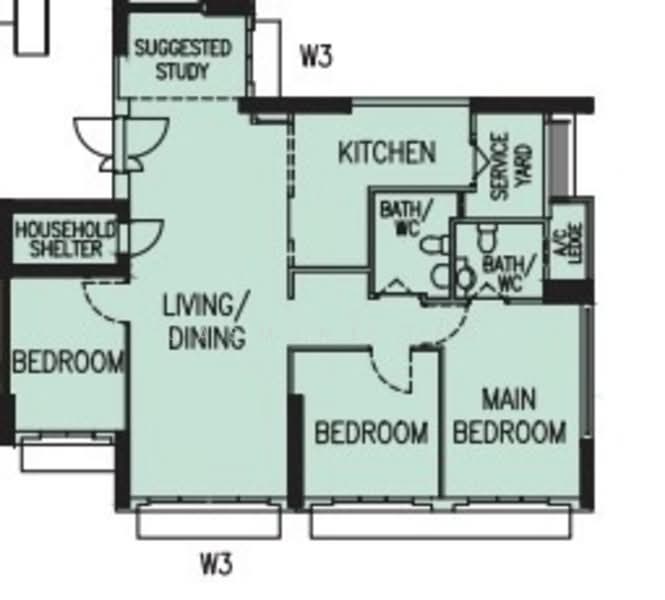 420A Northshore Drive, 420A Northshore Drive, 3 Bedrooms, 1,206 sqft, HDB Flat For Rent, by Jasmine Teo, 500109786 - PropertyGuru.com.sg