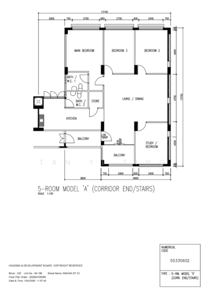 220 Bishan Street 23, 220 Bishan Street 23, 3 Bedrooms, 1,496 sqft, HDB Flat For Rent, by Tan Yi Ting, 500110138 - PropertyGuru.com.sg