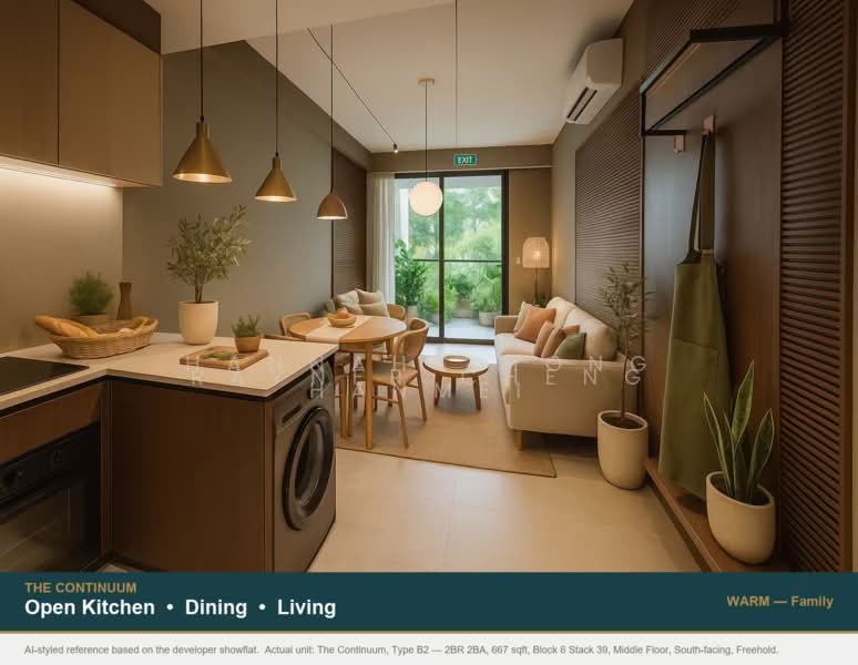 The Continuum, 1-8 Thiam Siew Avenue, 2 Bedrooms, 667 sqft, Condominium For Sale, by Rayner Cheng, 500110243 - Kitchen - PropertyGuru.com.sg