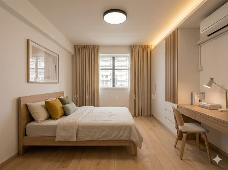 128 Bukit Merah View, 128 Bukit Merah View, 2 Bedrooms, 699 sqft, HDB Flat For Sale, by Yvette Lim, 500110331 - Bedroom (Artist's Impression) - PropertyGuru.com.sg