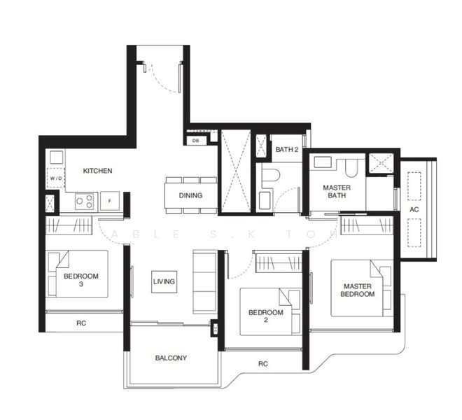 ⭐ ⭐ CHEAPEST ! ★ NEW Condo at PRICE of EC ★ Next to HONG KAH MRT, , 3 Bedrooms, 797 sqft, Condominium For Sale, by Able S.K Toh, 500110405 - PropertyGuru.com.sg
