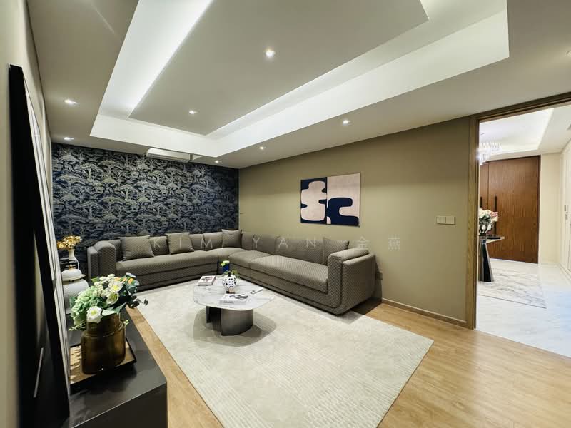 Brand New & luxury, 4 levels with Lift, living Hall with double volume high ceiling, walk to Novena MRT - call 8130 3636 to view now!, 6 Bedrooms, 6,926 sqft, Corner Terrace For Sale, by Kim Yan 金燕, 500110483 - Living Room - PropertyGuru.com.sg